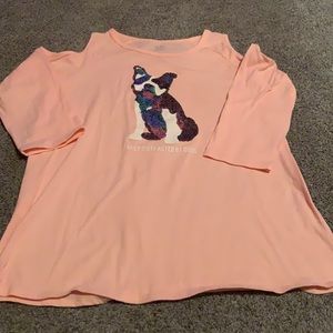 Pink 3/4 quarter length shirt